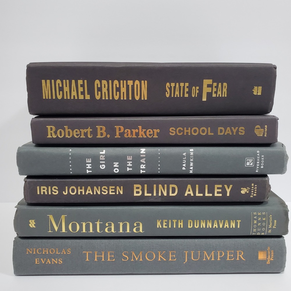Staging‎ Interior Styling Shelf Filler Decoration Book Set Gray Hardcover Lot  6